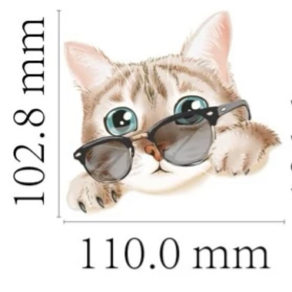 2Pcs Cat Wall Light Switch Decal Stickers - Picture 3 of 4